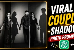 Romantic Shadow Couple AI Photo Prompt