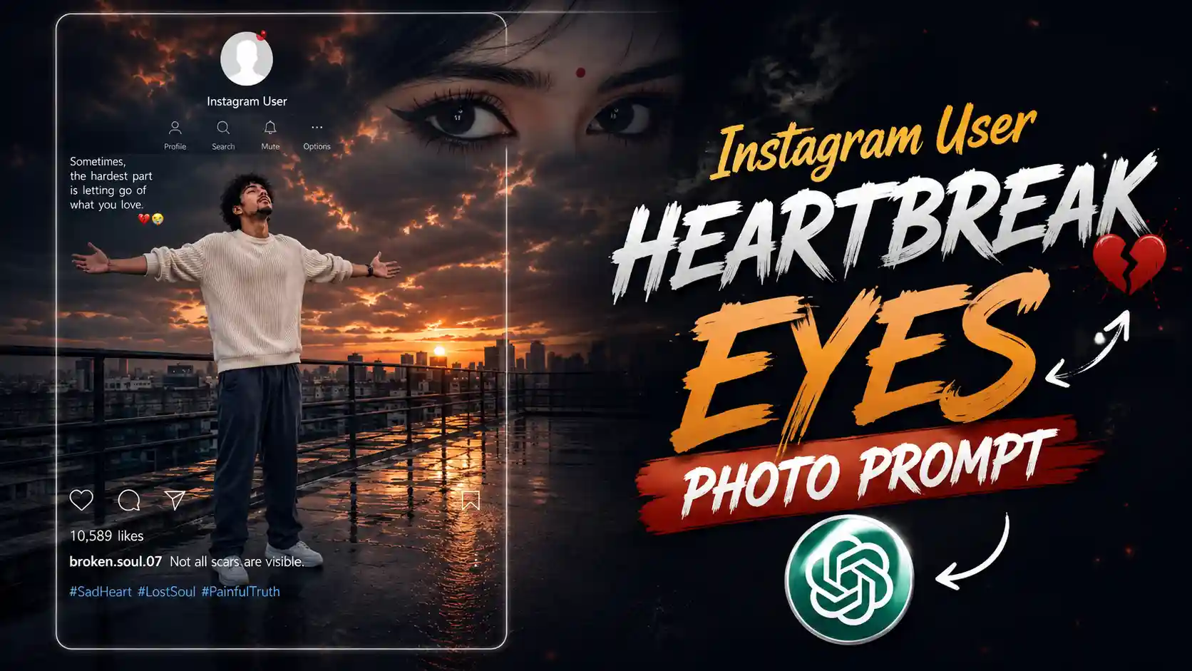 Instagram User Heartbreak AI Photo Prompt