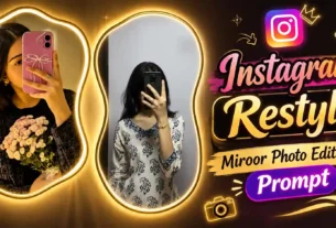 Miroor Selfie Instagram Restyle AI Photo Editing Prompt