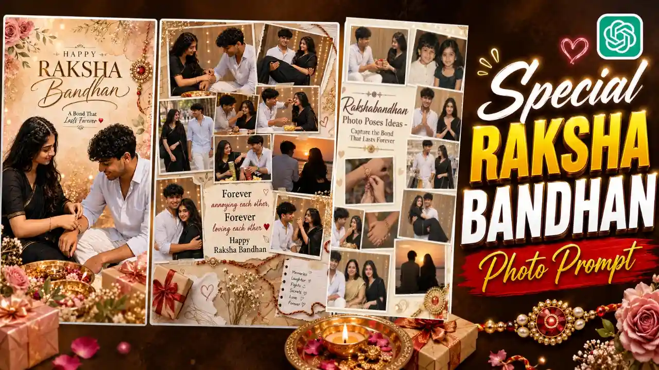 Spacial Rakshabandhan Collage Ai Photo Prompts
