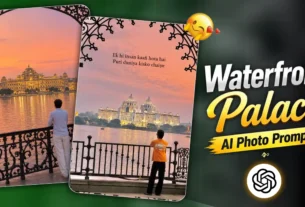 AI Waterfront Palace Photo Editing Prompt