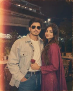Couple retro style photo editing