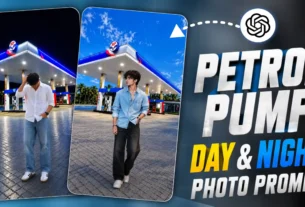 Petrol Pump Photo Editing Prompt