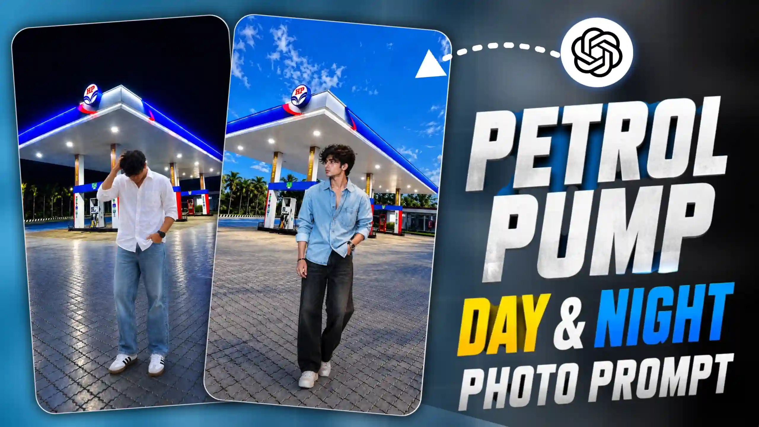 Petrol Pump Photo Editing Prompt