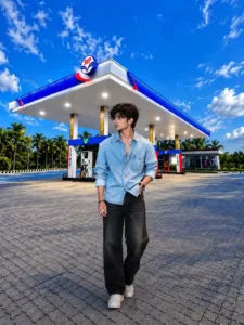Petrol pump boy photo editing