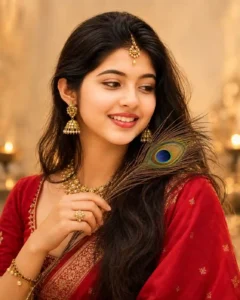 Radha ji look wali photo banaye