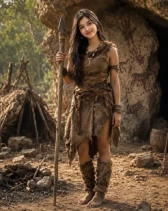 Stone Age Girl Photo Editing