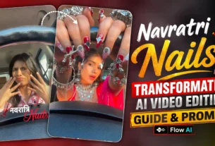Navratri Dandiya Nails Transformation AI Video Editing
